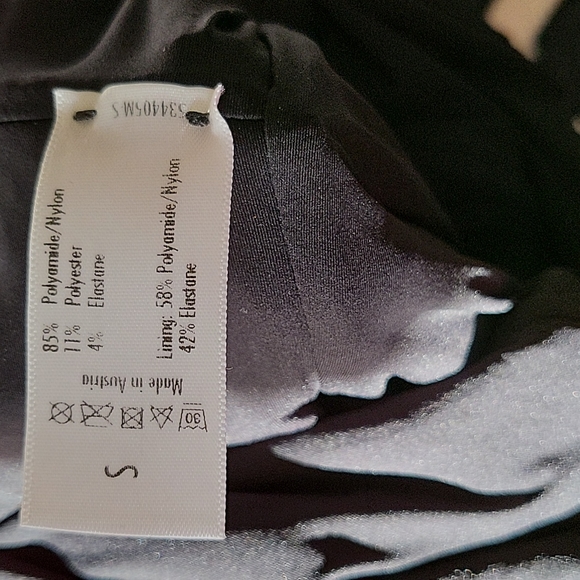 Wolford women's spandex black dress, with see thru sleeves, size S. Black - Picture 11 of 15